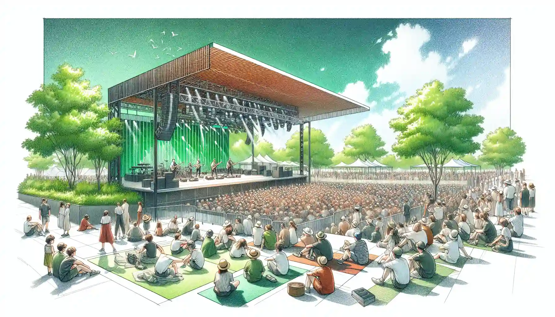 green style festival drawing